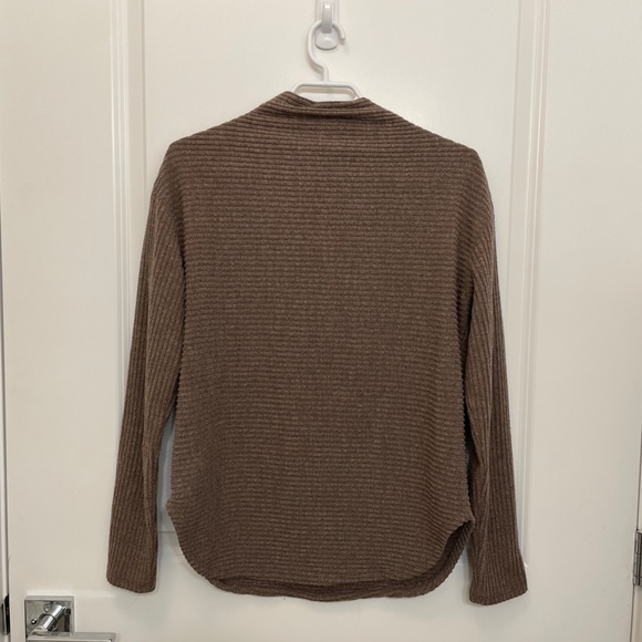 Purple/Grey Gentle Fawn Mock Neck Long-Sleeve Shirt, Size Small - Picture 3 of 4